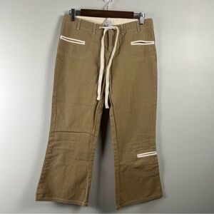 Vintage Y2K Charlotte Russe khaki white pedal pushers size medium